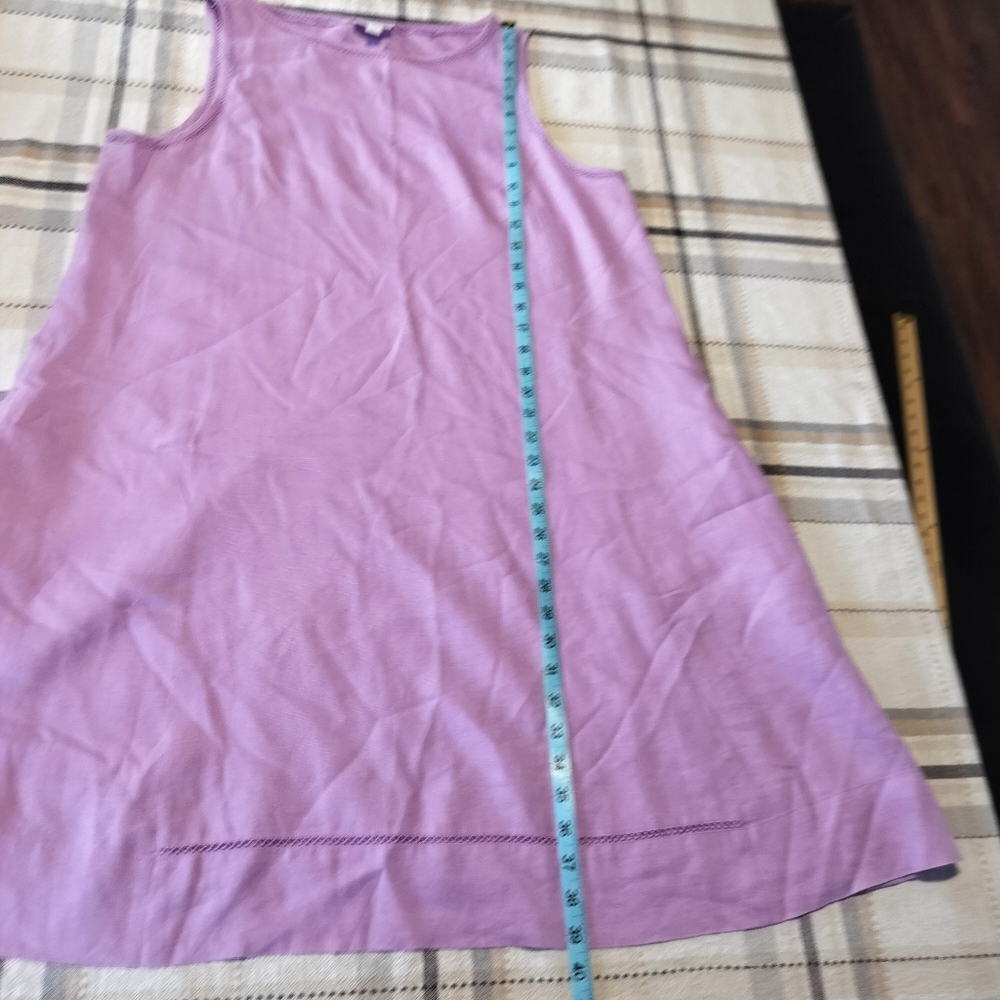 J Jill Love Linen Shift Size Lg Lavendar/Lilac Coastal Grandma Cottagecore - Picture 9 of 9